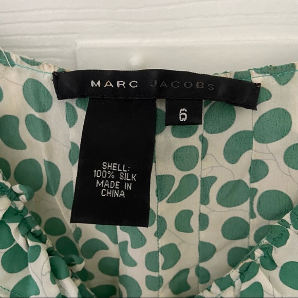 Marc Jacobs green polka dot silk dress - Picture 4 of 5